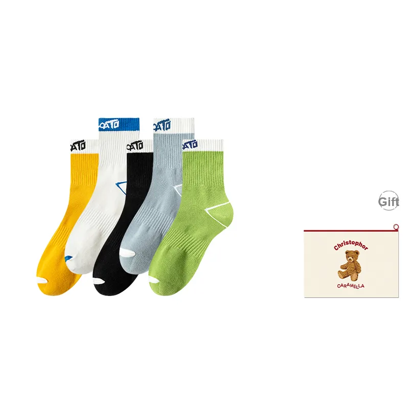 Caramella Mid Calf Socks Men's Shopping Bag Combo Set-16