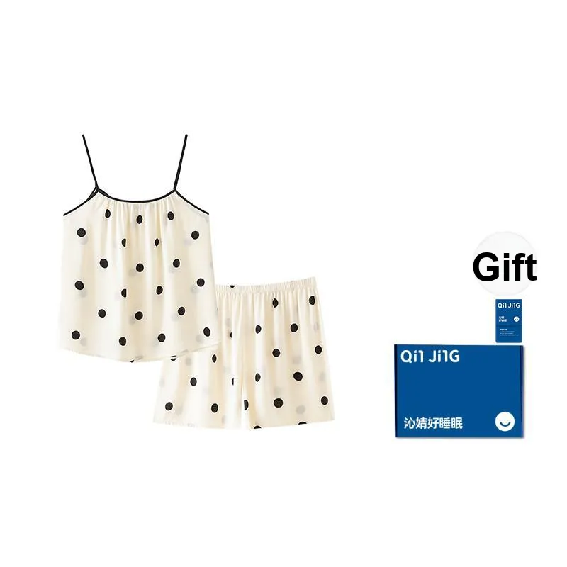 Qin Jing Pajama Set Women's White-0
