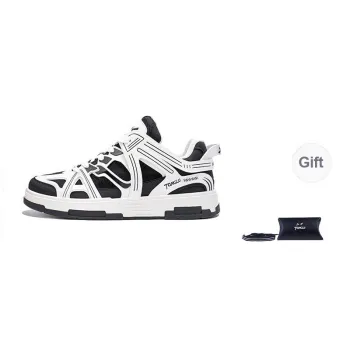 Same way Chu Ce Series Skateboard Shoes Unisex Low-Top Black/White