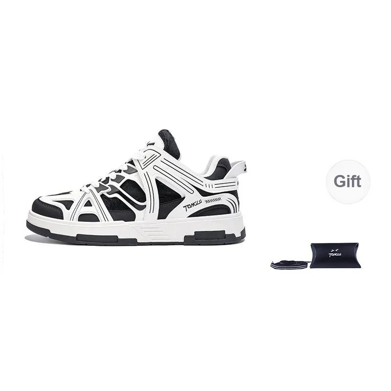 Same way Chu Ce Series Skateboard Shoes Unisex Low Top Black/White-0
