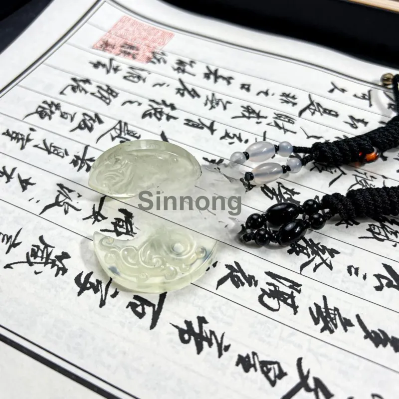 JIAOSHIYU Serpentine Jade Necklaces Unisex-3