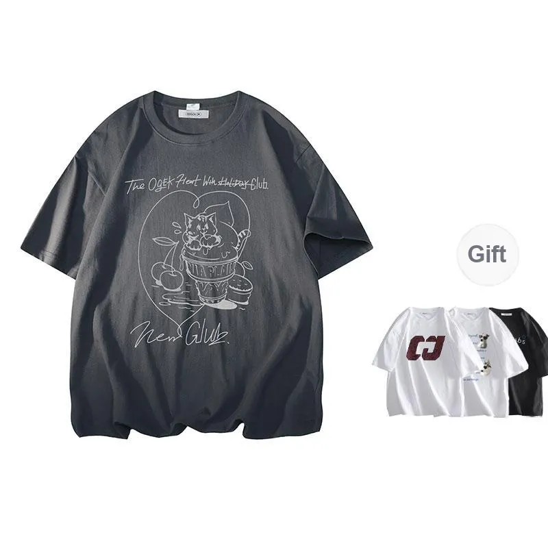 OGEK T Shirt Unisex White Comes With Random Print T Shirt-6