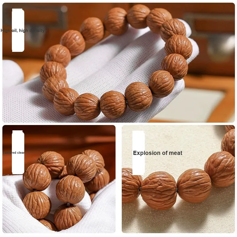 Master Kim Monkey Head Walnut Bracelets Unisex-1