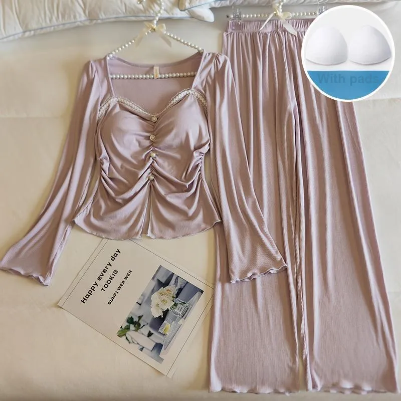 Sleeping Beauty Pajama Set Women's Light Purple-1