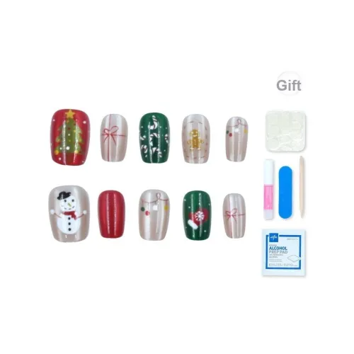 MAXFINE Lovely Snowflakes False Nail Короткий 14 мм 10 шт набор