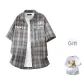 Coffee Plaid+White[T-Shirt]