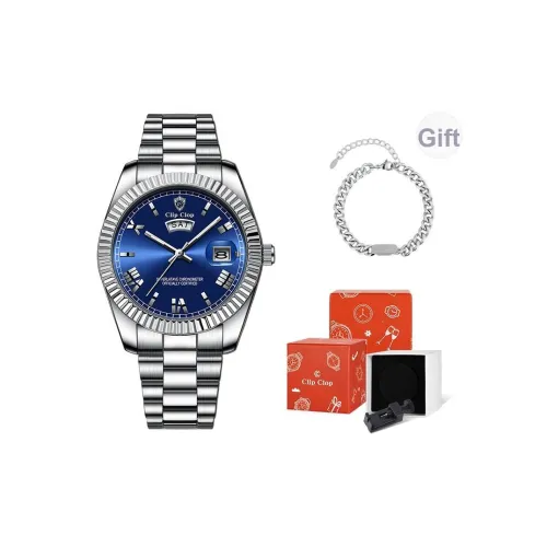 Clip Clop Кварцевый механизм ремешок из нержавеющей стали мужские часы многоцветный циферблат