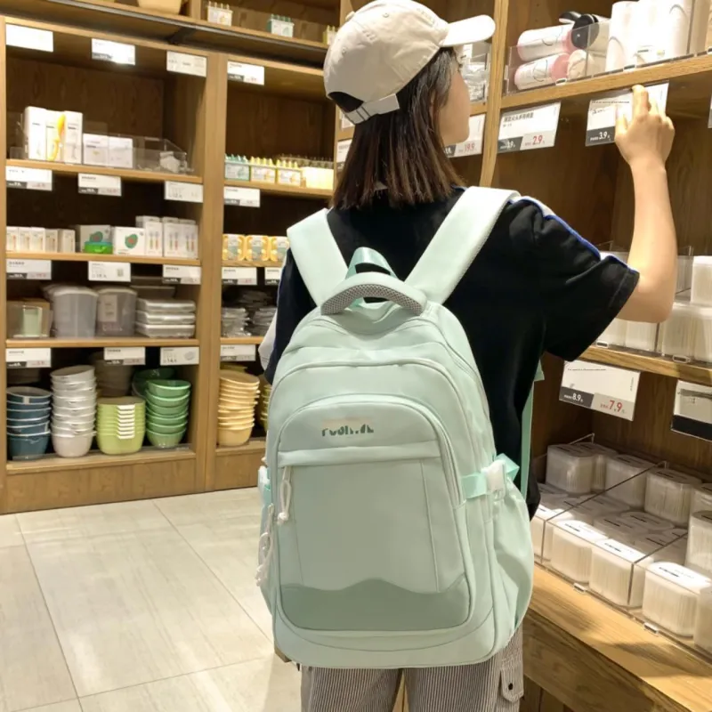 BAODIDAISHU Nylon Water Resistant Backpack Laptop Bag Women's Multicolor-6