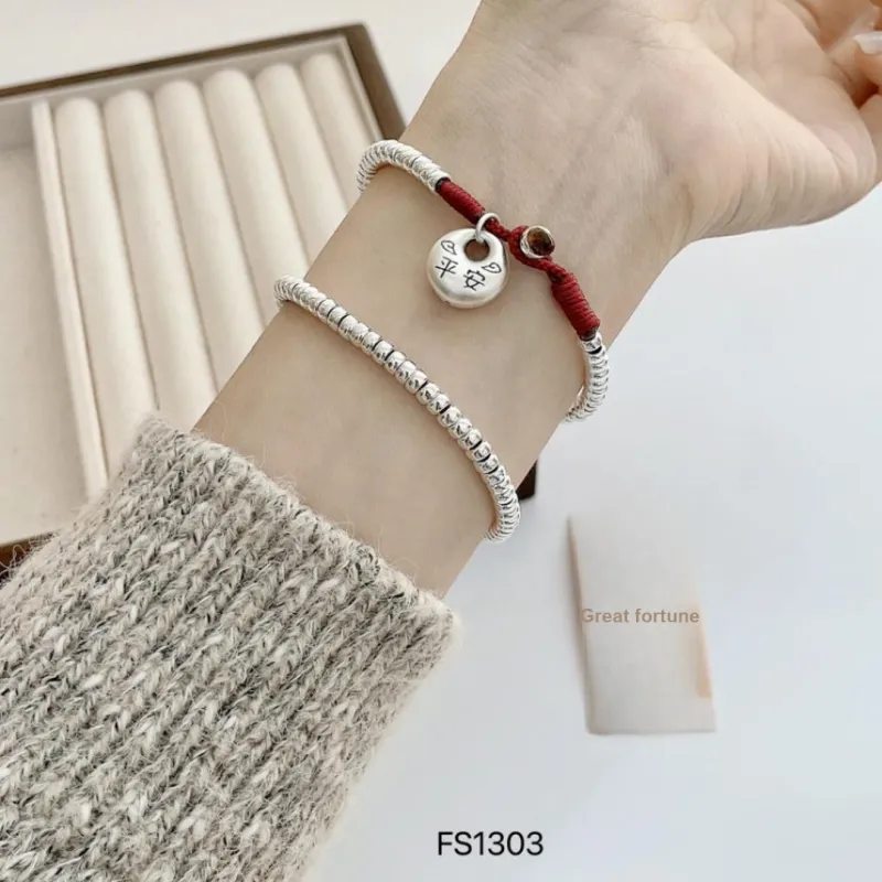 AITAO Foot Silver Bracelet 999 Fine Silver Unisex-1