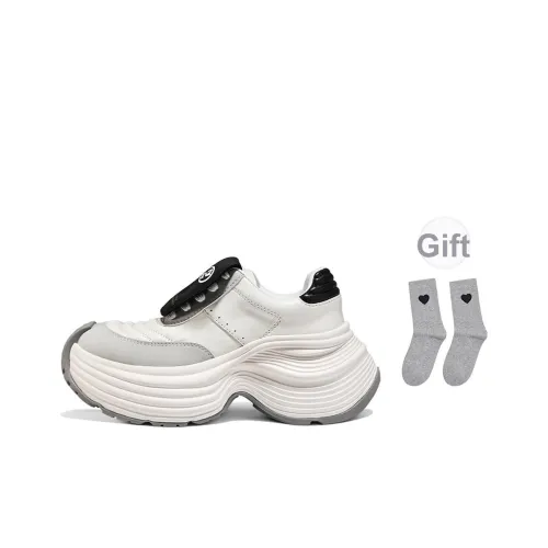 OGR Тысячелитерный Кремовый Десертный Лакомство Обувь Устойчивая к Износу Дышащая Низкий Верх Толстая Подошва Кроссовки Унисекс Серый Бежевый