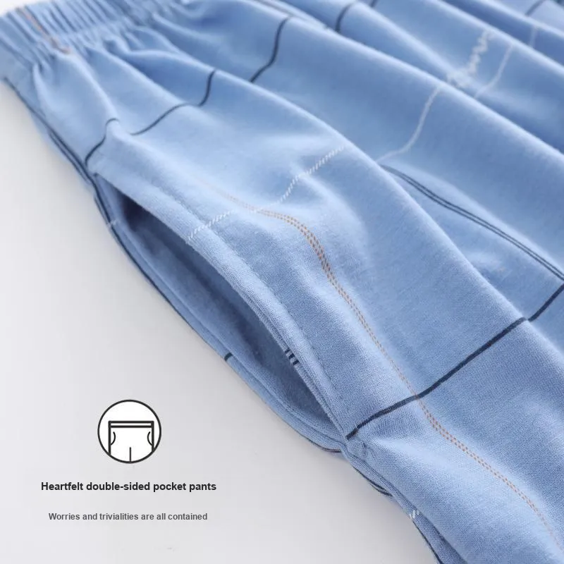 MIIOW Pajama Pants Men's Light Blue-2