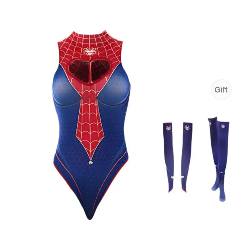 TLXT Bodysuits Women's Blue+Red-2