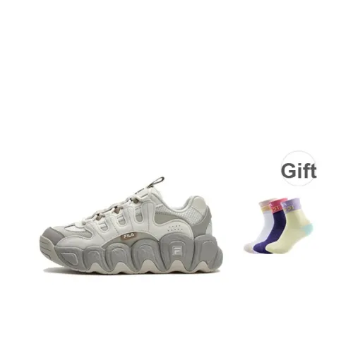 FILA Croissant Устойчивые к истиранию Низкие Кеды с Толстой Подошвой Женские Белые