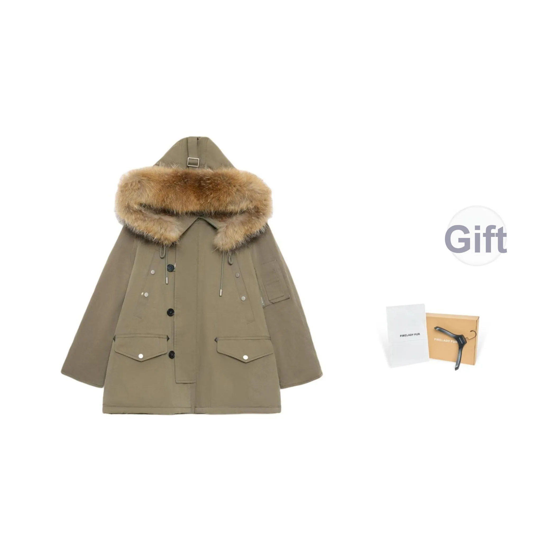 FIRELADY FUR Parka Coat Women's