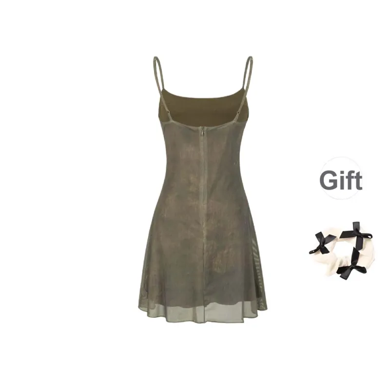 TURN UP Slip Dresses Women's Umber+Bowknot Hair Tie Comes With-1