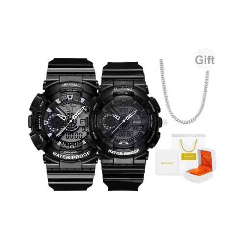 MELSMAO Минималистский стиль Спортивный Мода Парные Часы Кварцевый механизм Силиконовый ремешок Часы Унисекс Белый циферблат