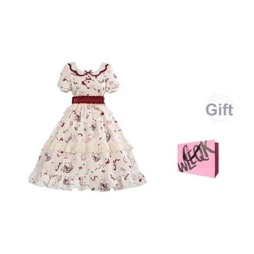 CTRTRC Платье Без Наклейки Apple Женские Лолита Платья