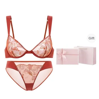 FREELASS Underwear Set Women's Gift Box Set Red Sunset Color