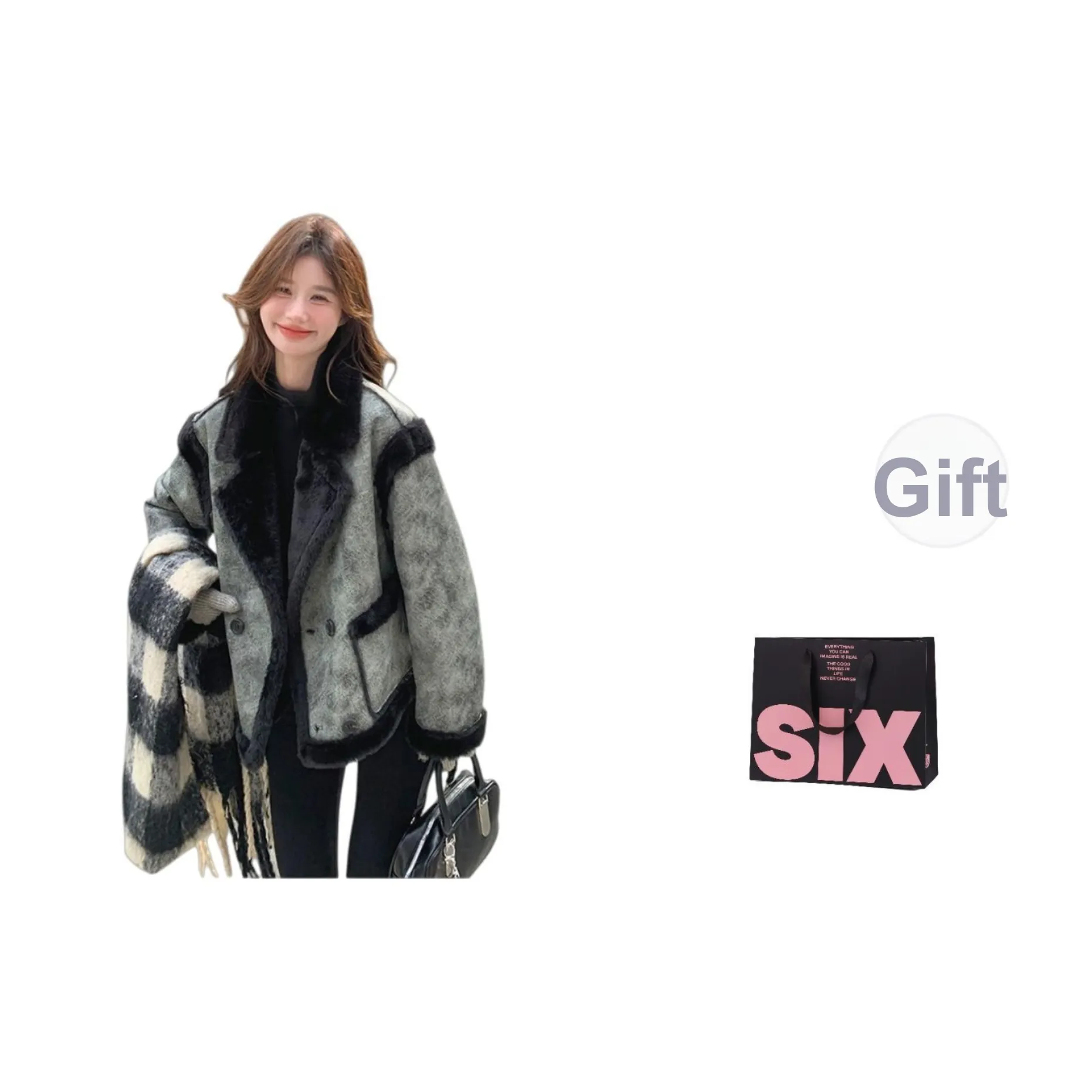 CTRTRC Бархат Feel Пальто Женское