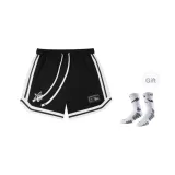 Classic Black+Basketball Socks