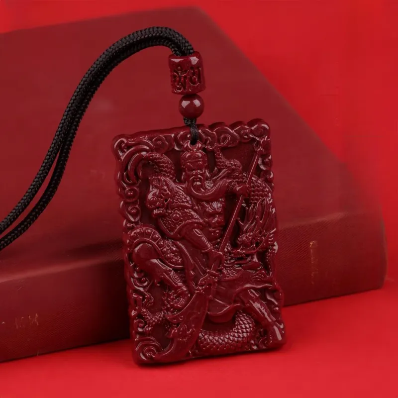 MY WORLD BEGINS AND ENDS WITH YOU Reconstructed Cinnabar Necklaces Unisex-1
