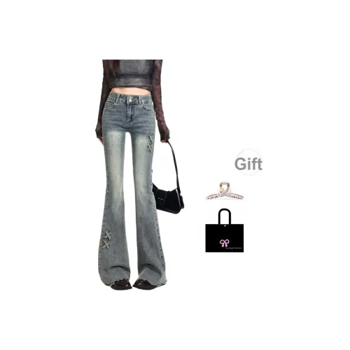 Aimilian Винтажные синие женские джинсы