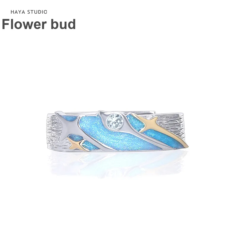 HUAYA 925 Sterling Silver Rings Unisex-5