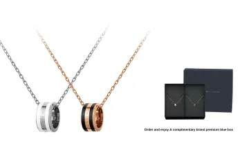 Daniel Wellington Alloy Necklaces Unisex Ceramic White Silver & Ceramic Black/Gold