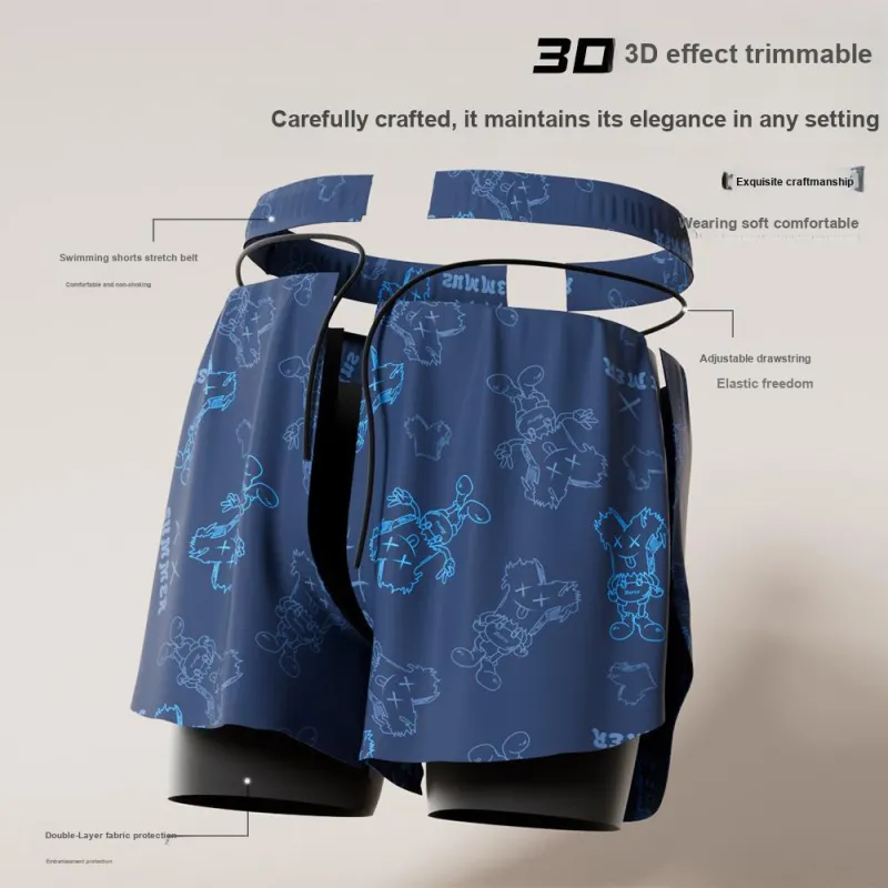 Youyou Swimming Sets Polyester Beach, Hot Spring Men's-2
