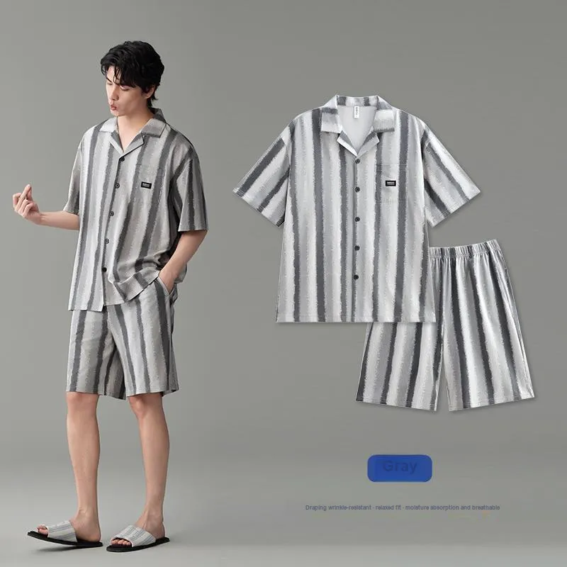 Peninsula City Pajama Set Men's Gift Box Set Gray-4
