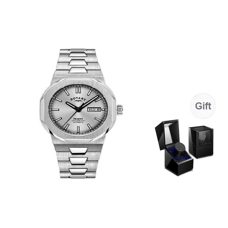 ROTARY Wrist Watch Mechanical Movement Black Dial Men's Watches-5