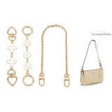 Gold[White Four-Leaf Clover+Camellia Extender Chain]+Decorative Chain 40cm