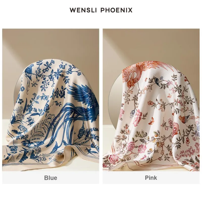 WENSLI Silk Scarves Unisex-1