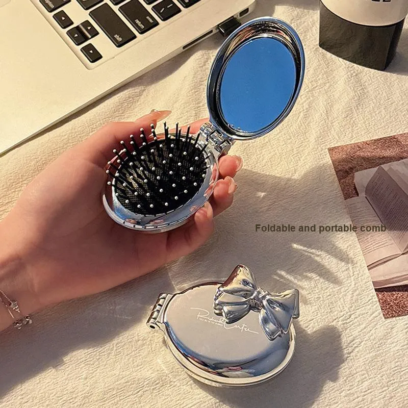 Love Of Wormwood Portable Pocket Mirror 2 in 1 Air Cushion Comb Fluffy Massage-4