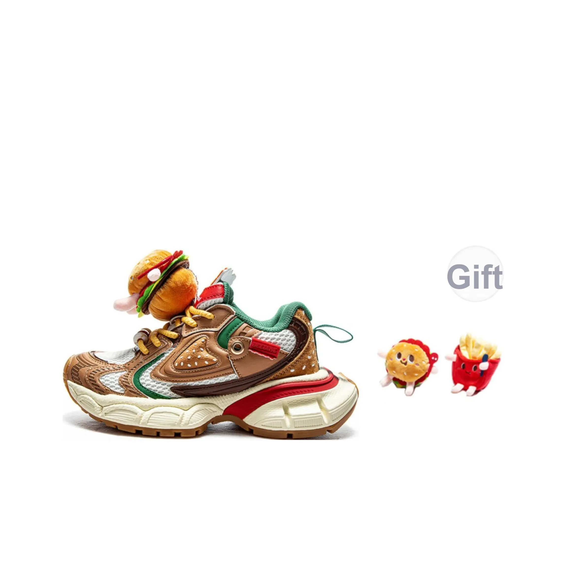HeeDimensional Chunky Sneakers Unisex Low Top Hamburger Party