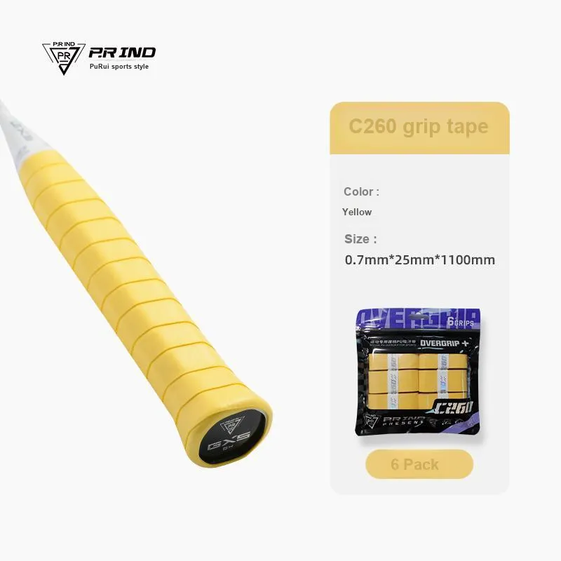 P.R IND Badminton Grip Tape Yellow Thin-37