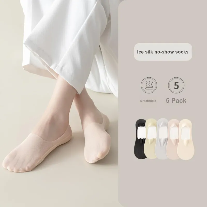 Caramella No Show Socks Women's 5 Pack Mixed Color-2