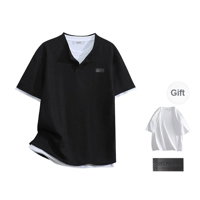 OGEK T Shirt Unisex White Comes With White T Shirt+Brooch-2