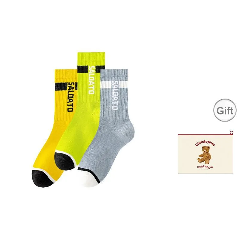 Caramella Mid Calf Socks Men's Shopping Bag Combo Set-18