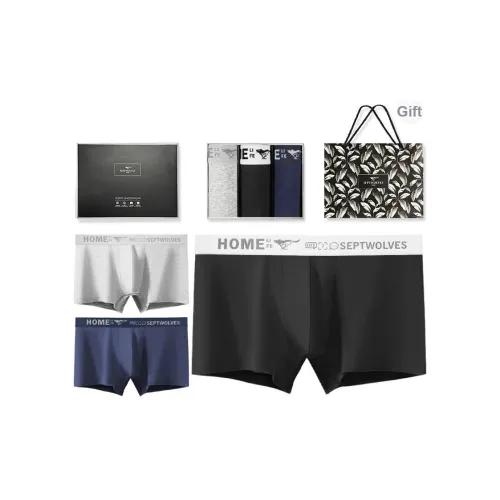 SEPTWOLVES Нижнее белье Подарочная коробка Мужской 3 упаковки + Сумка для покупок