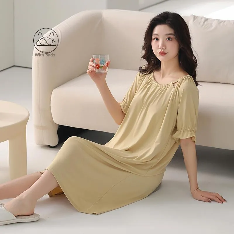 FENTENGCARE Nightgown Women's Gold-5