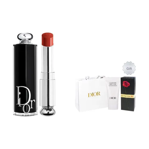 DIOR Black Tube Enchantment Помады Глянцевое покрытие Блестящий и Прозрачный 3,2г + Увлажняющий с кувшинкой 5мл Подарок для девушки