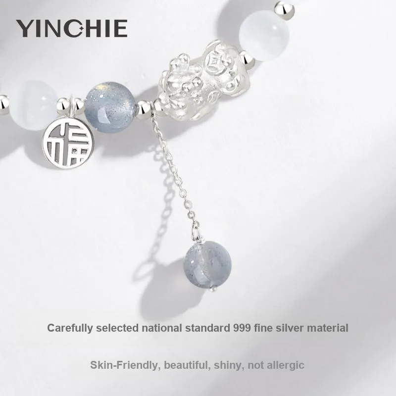 YINCHIE Glass Cat Eye Bracelets Women's-2