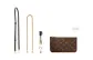 1.1cm[Brown]Thin Shoulder Strap Adjustment 90-120cm+Decorative Chain O Letter Chain 28cm Gold-Tone Lobster Buckle+Slit Buckle