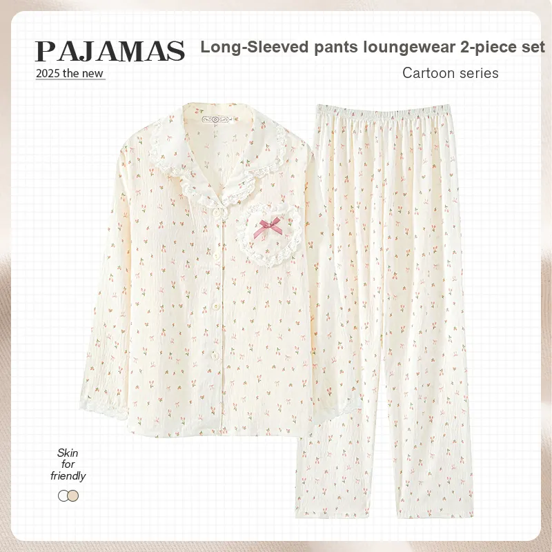 O'MESIK Pajama Set Women's Apricot-1
