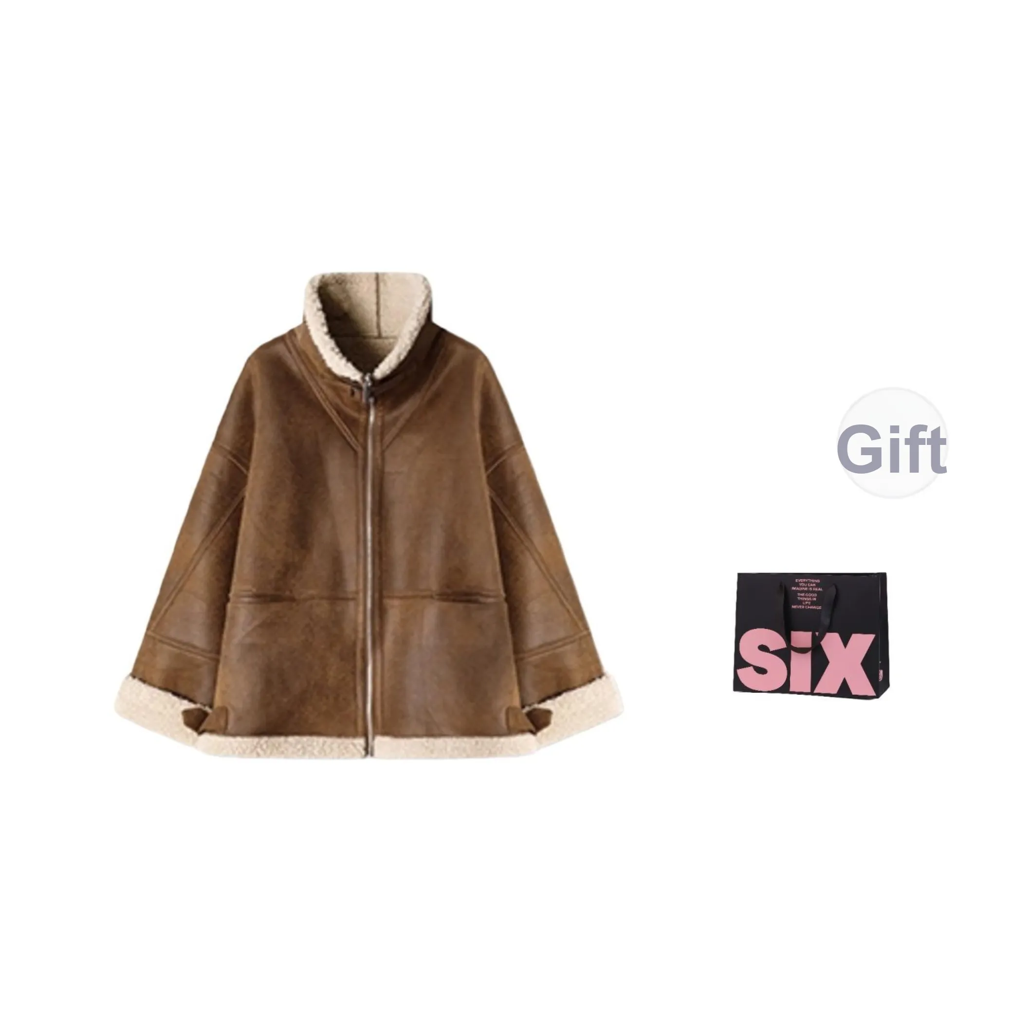 CTRTRC Кофейно-коричневое пальто женское меховые изделия