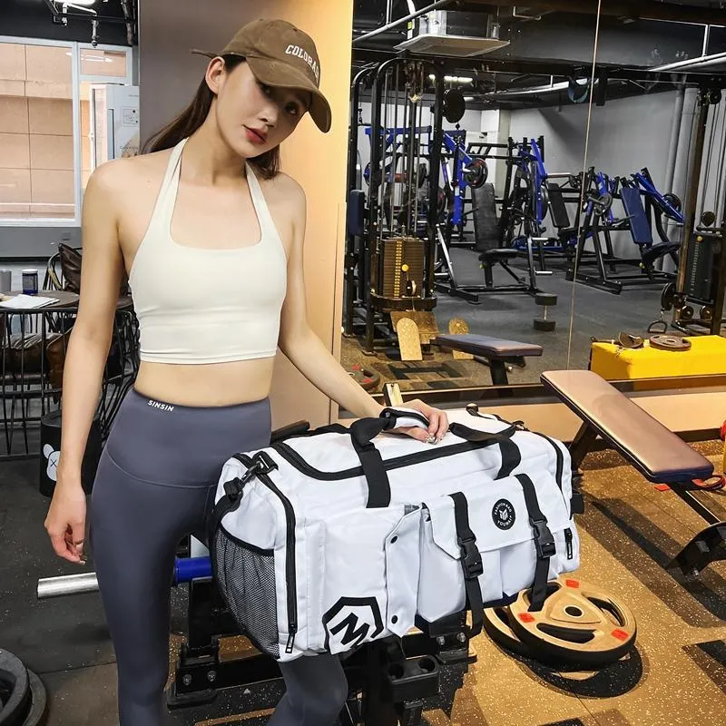 Deli Bear Oxford Travel Gym Bag Unisex Black/Pink/Gray/White/Yellow/Purple/Red/Turquoise-18
