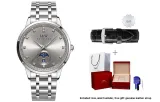 True Gray Dial Steel Band-Men's Watch