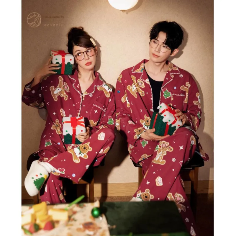 Gongdie x Disney Pajama Set Unisex Gift Box Set Red-4