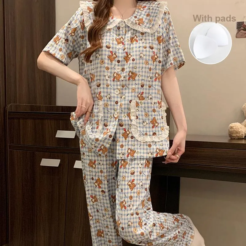 Maultiay Pajama Set Women's Blue-1